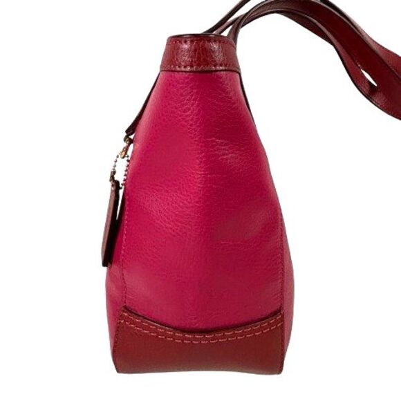 Coach Tote Bag 27 Color Block Horse and Carriage C5775 Bright Violet $328 - Picture 5 of 16